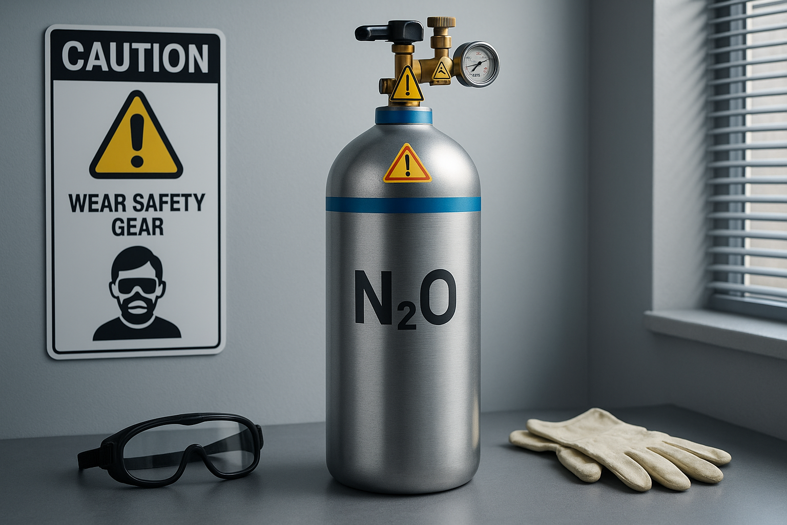 Меры предосторожности при использовании баллонов закиси азота изображение